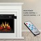 Edendirect 36.17'' 1500W heater, 7 flame brightness, overheat protection, remote control electric fireplace M1804A-WHITE+M1804C - alternate 2